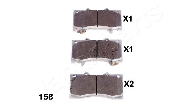 Jeu de plaquettes de frein JAPANPARTS JAPPA-158AF