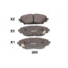 Jeu de plaquettes de frein JAPANPARTS JAPPA-309AF