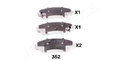 Jeu de plaquettes de frein JAPANPARTS JAPPA-352AF