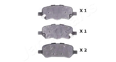 Jeu de plaquettes de frein JAPANPARTS JAPPP-2003AF