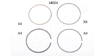Segment de piston JAPANPARTS JAPRS34004