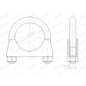 Pièce de montage, système d&#39;échappement WALKER 80339
