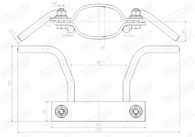 Suspension, échappement WALKER 80352