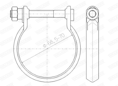 Pièce de montage, système d'échappement WALKER 80438