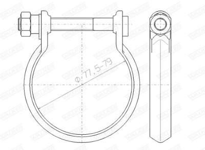 Pièce de montage, système d'échappement WALKER 80477