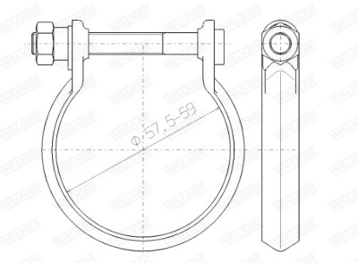 Pièce de montage, système d'échappement WALKER 80562