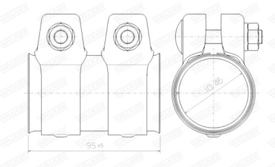 Raccords de tuyaux, système d'échappement WALKER 80713