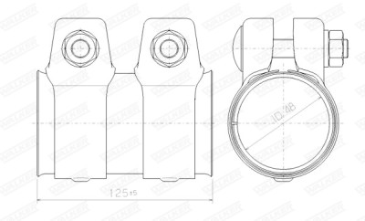 Raccords de tuyaux, système d'échappement WALKER 80714