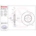Jeu de disques de frein BREMBO 09.D216.11