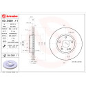 Jeu de disques de frein BREMBO 09.D881.11