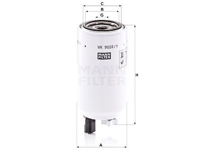 Filtre à carburant MANN-FILTER WK 9020/1 x