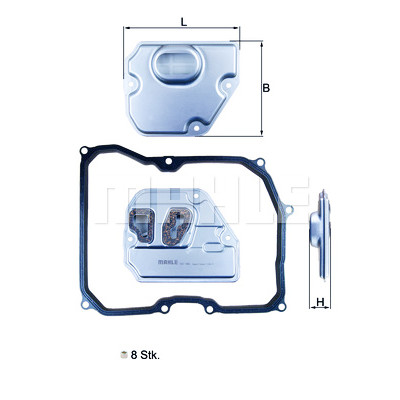 Filtre hydraulique, boîte automatique MAHLE ORIGINAL HX 169KIT