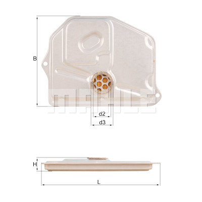 Filtre hydraulique, boîte automatique MAHLE ORIGINAL HX 45