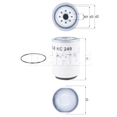 Filtre à carburant MAHLE ORIGINAL KC 249D