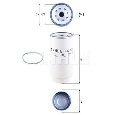 Filtre à carburant MAHLE ORIGINAL KC 296D