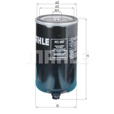 Filtre à carburant MAHLE ORIGINAL KC 297