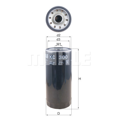 Filtre à carburant MAHLE ORIGINAL KC 300