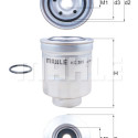 Filtre à carburant MAHLE ORIGINAL KC 389D