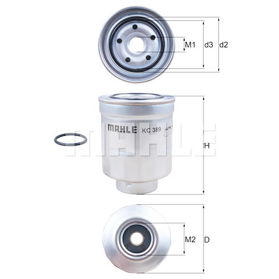 Filtre à carburant MAHLE ORIGINAL KC 389D
