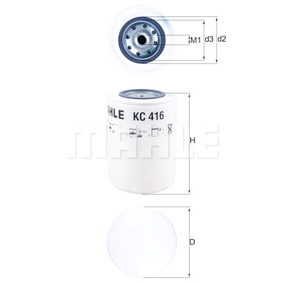 Filtre à carburant MAHLE ORIGINAL KC 416