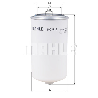 Filtre à carburant MAHLE ORIGINAL KC 543