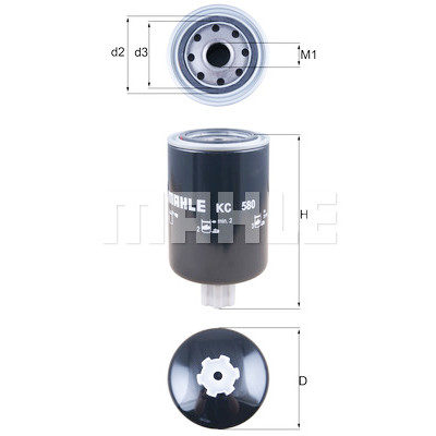Filtre à carburant MAHLE ORIGINAL KC 580