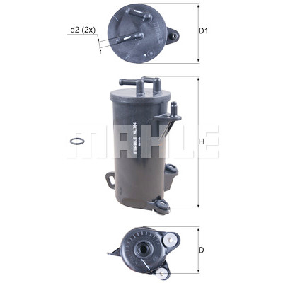 Filtre à carburant MAHLE ORIGINAL KL 764D