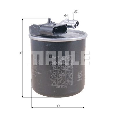 Filtre à carburant MAHLE ORIGINAL KL 950