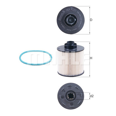 Filtre à carburant MAHLE ORIGINAL KX 420D
