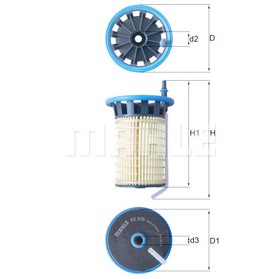 Filtre à carburant MAHLE ORIGINAL KX 515