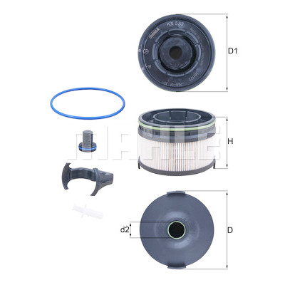 Filtre à carburant MAHLE ORIGINAL KX 533KIT