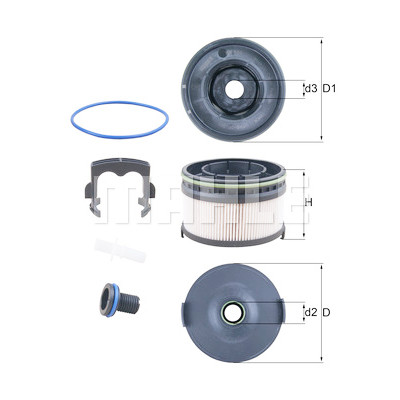 Filtre à carburant MAHLE ORIGINAL KX 568KIT