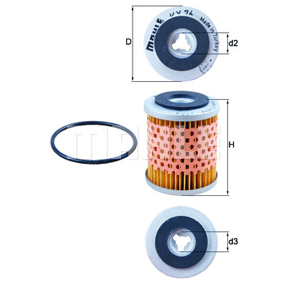 Filtre à carburant MAHLE ORIGINAL KX 76D