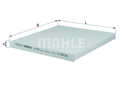 Filtre à air d'habitacle MAHLE ORIGINAL LA 876
