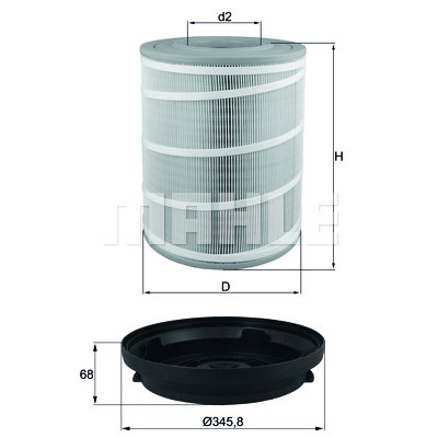Filtre à air MAHLE ORIGINAL LX 3480 KIT