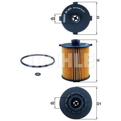 Filtre à huile MAHLE ORIGINAL OX 1075D