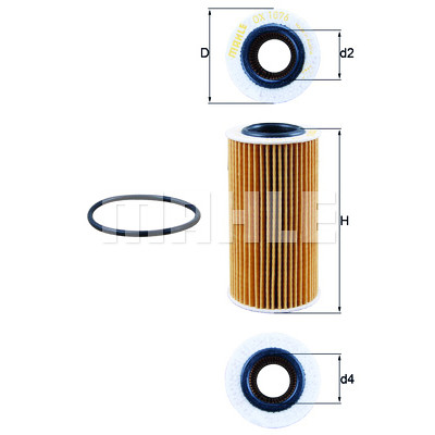 Filtre à huile MAHLE ORIGINAL OX 1076D