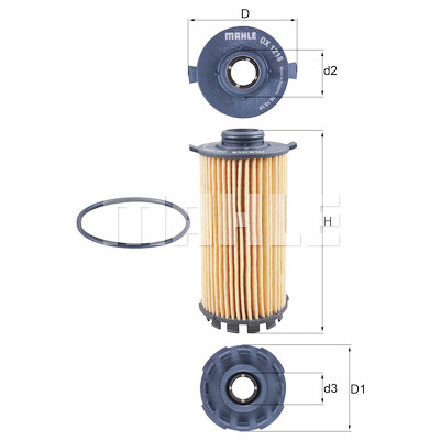 Filtre à huile MAHLE ORIGINAL OX 1218D