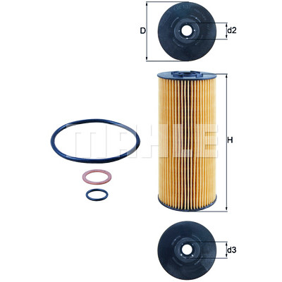 Filtre à huile MAHLE ORIGINAL OX 137D2
