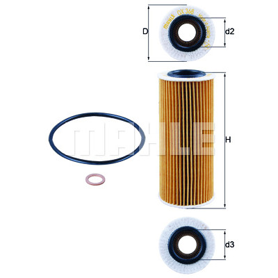 Filtre à huile MAHLE ORIGINAL OX 368D1