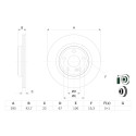 Jeu de 2 disques de frein BOSCH 0 986 479 F75