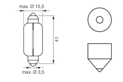 Pack de lampes à incandescence BOSCH 1 987 302 540
