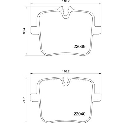 Jeu de 4 plaquettes de frein BREMBO P 06 109