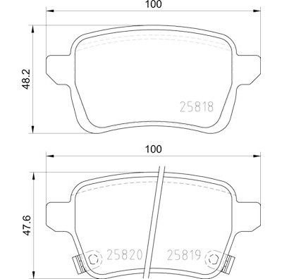 Jeu de 4 plaquettes de frein BREMBO P 23 190