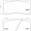 Jeu de 4 plaquettes de frein BREMBO P 24 202