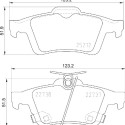 Jeu de 4 plaquettes de frein BREMBO P 24 216
