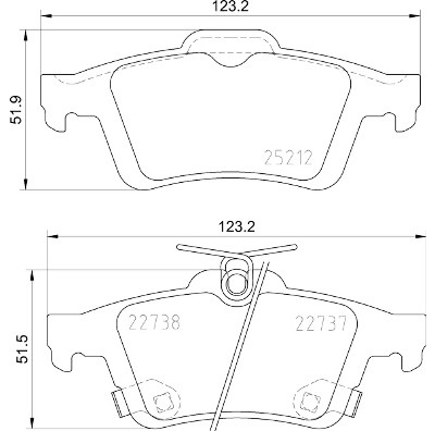 Jeu de 4 plaquettes de frein BREMBO P 24 216