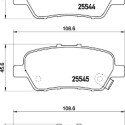Jeu de 4 plaquettes de frein BREMBO P 28 094