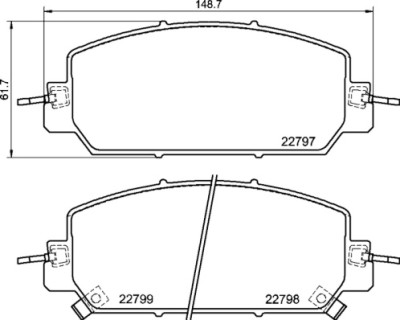 Jeu de 4 plaquettes de frein BREMBO P 28 098