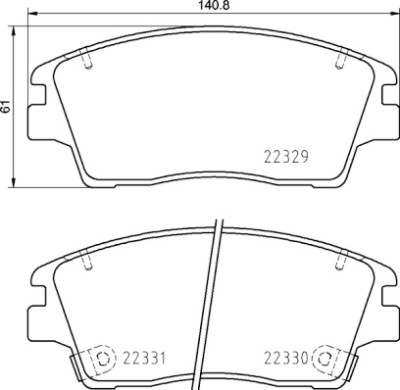 Jeu de 4 plaquettes de frein BREMBO P 30 096
